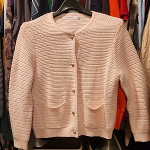 J. McLaughlin Blush Cardigan with Gold Buttons